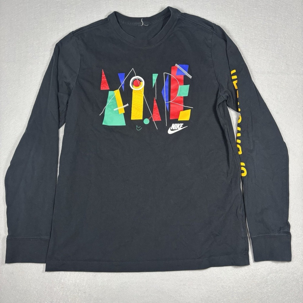Nike Sportswear T-Shirt Mens Medium Black/Multicolor‎ Game Changer Long Sleeve